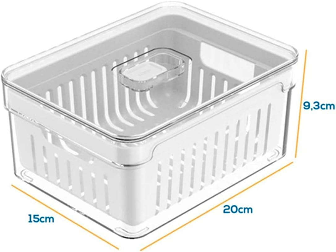 House Organizer Kit 4 Organizadores Geladeira Armário Cozinha 2,2 Litros Alimentos Vegetais