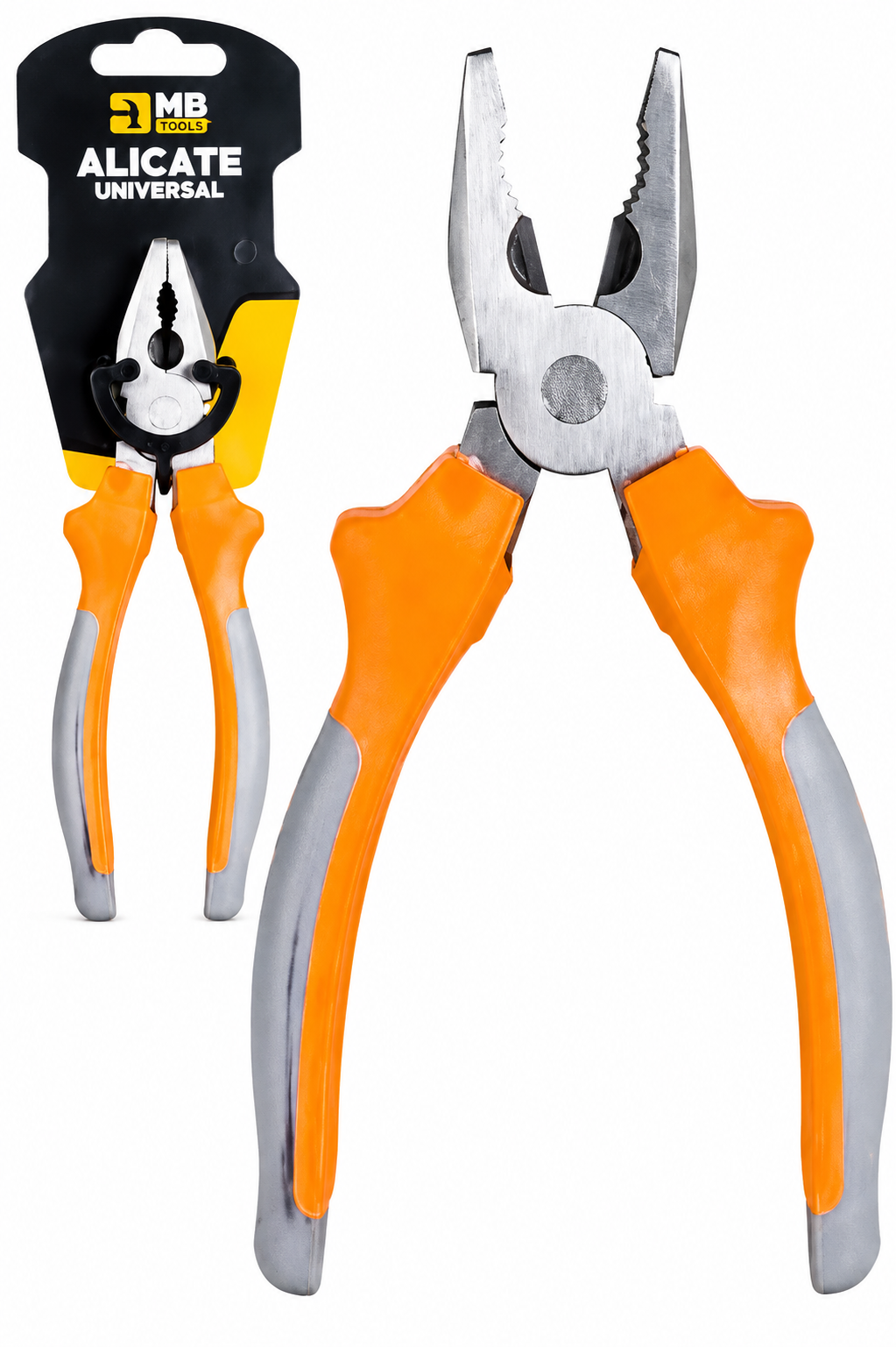 Alicate Universal Mb Tools 8 Polegadas Emborrachado - Aço Carbono